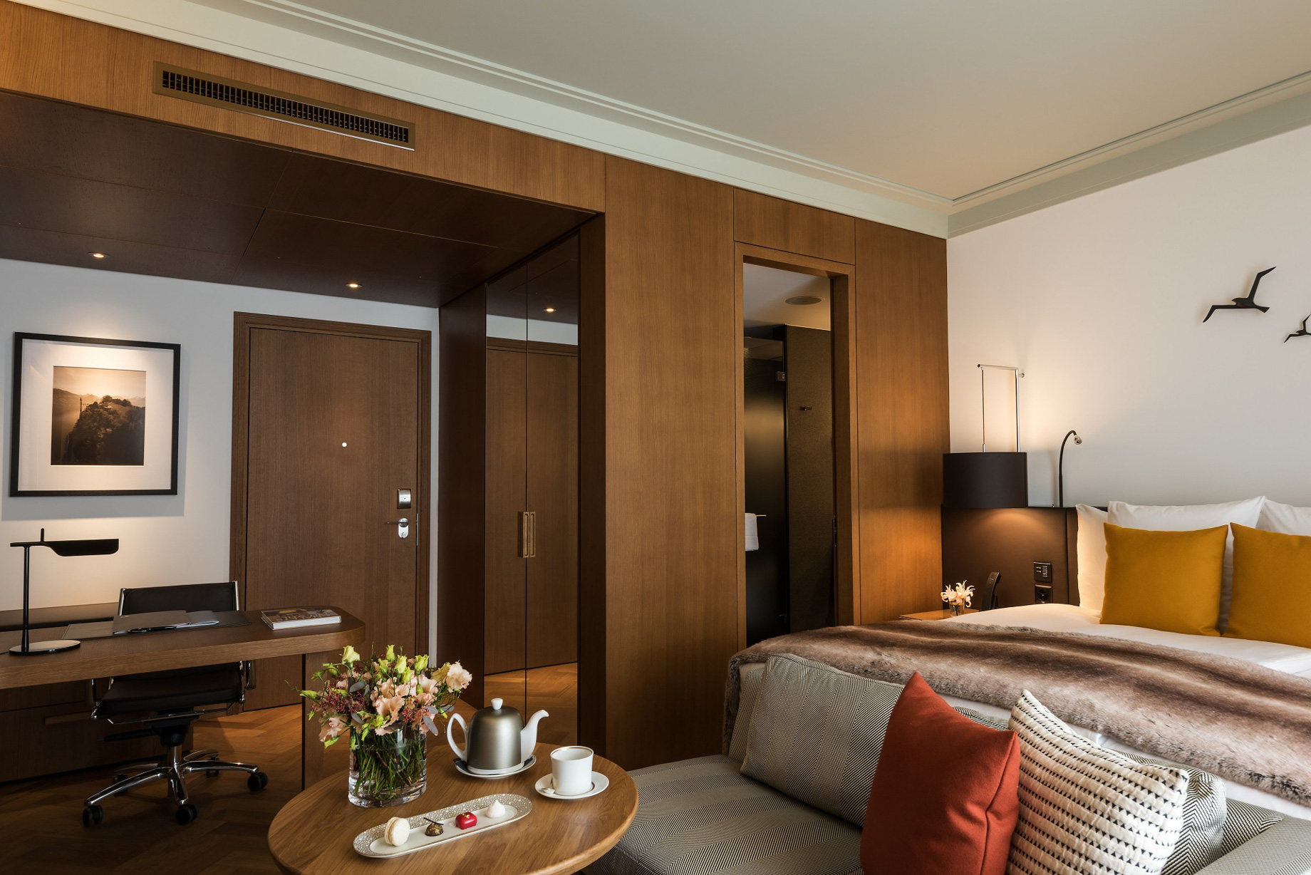 Palace Hotel – Burgenstock Hotels & Resort – Obburgen, Switzerland – Deluxe Alpine View Room Living Area