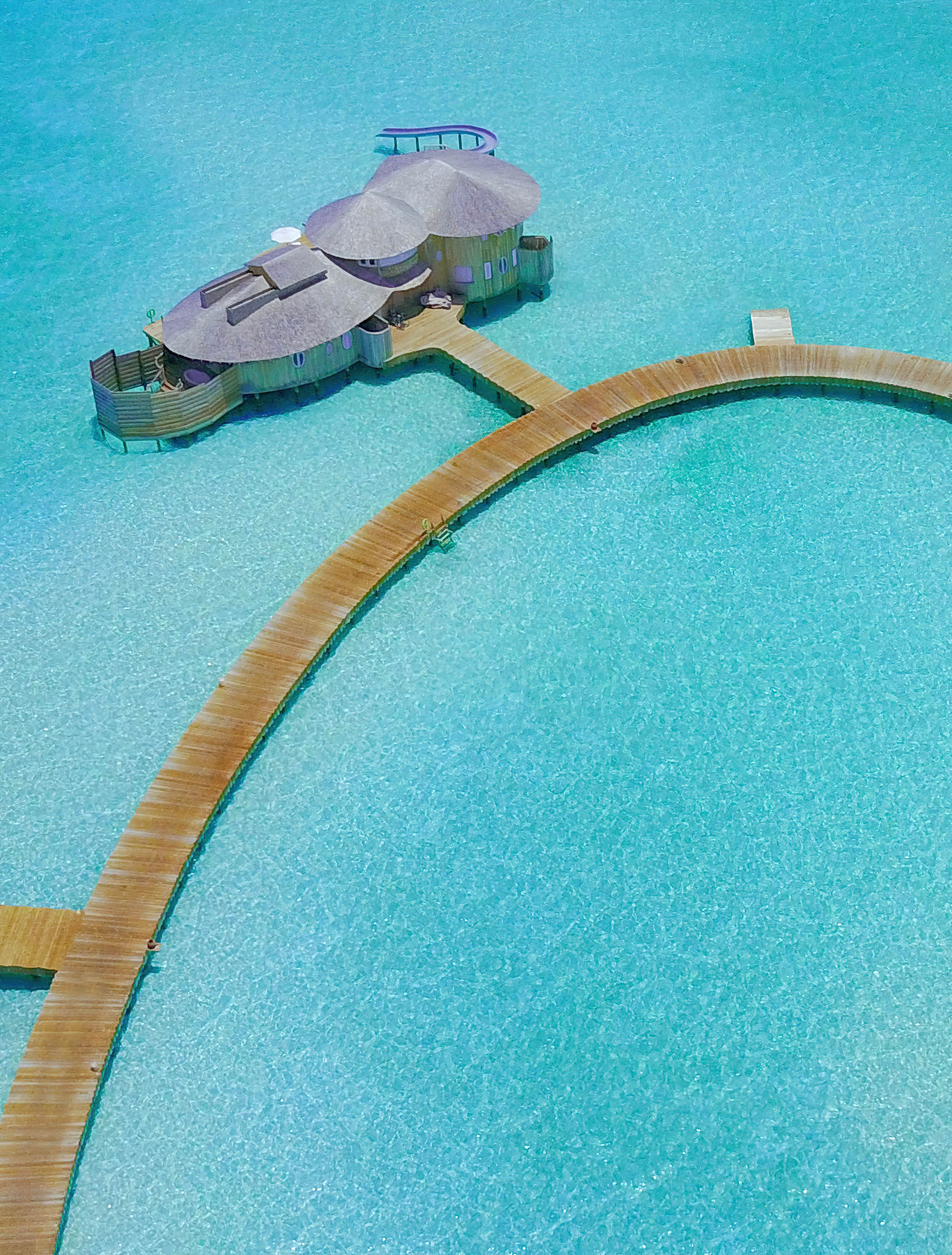 Soneva Jani Resort - Noonu Atoll, Medhufaru, Maldives - 3 Bedroom Water Reserve Villa with Slide Aerial