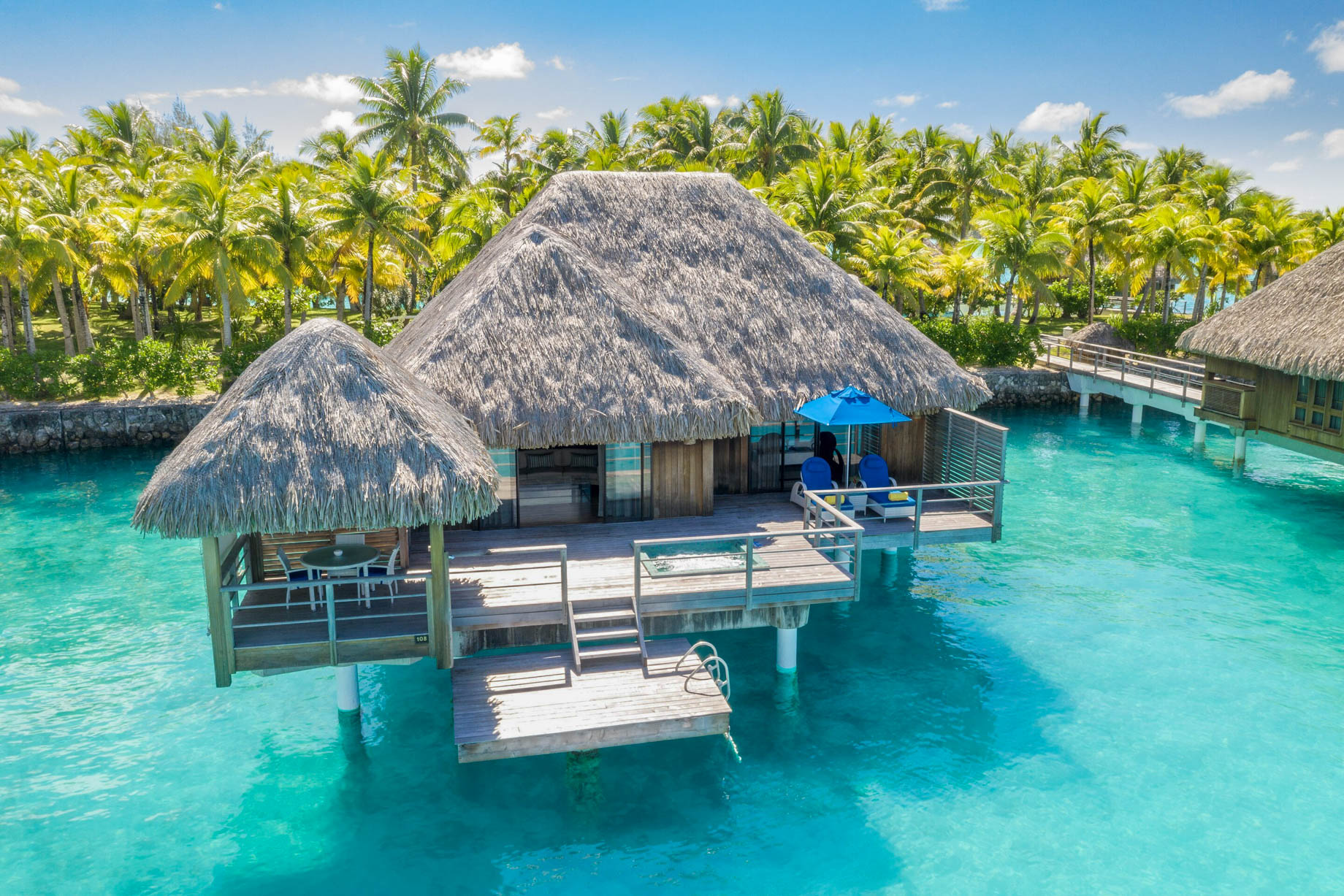 The St. Regis Bora Bora Resort – Bora Bora, French Polynesia – Overwater Premier Suite Villa Aerial