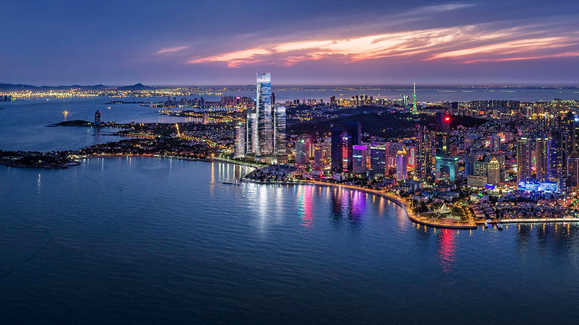 The St. Regis Qingdao Hotel - Qingdao, Shandong, China - City Night View