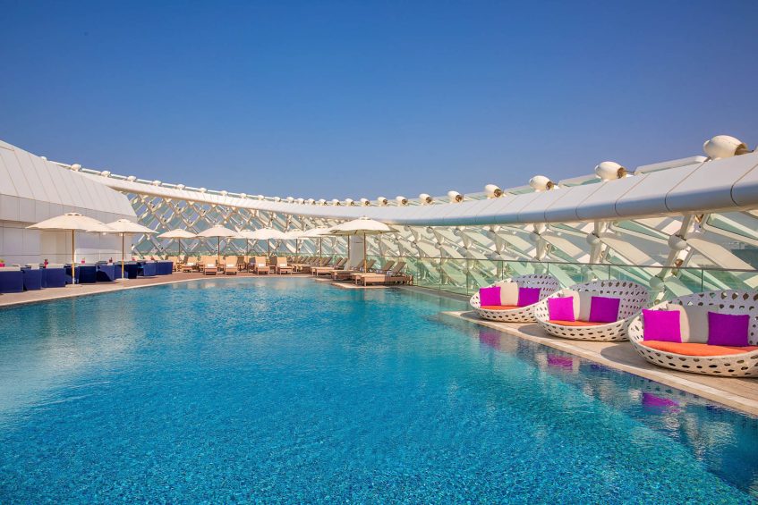 W Abu Dhabi Yas Island Hotel - Abu Dhabi, UAE - WET Deck Sun Deck
