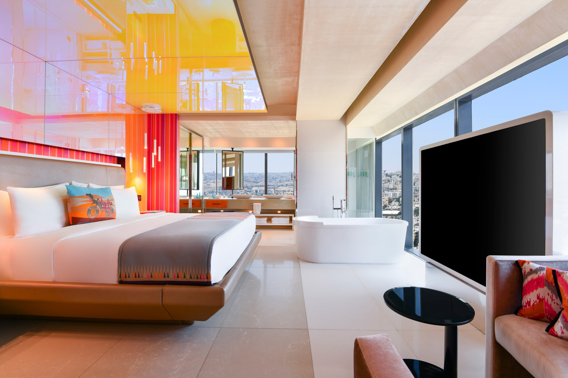 W Amman Hotel – Amman, Jordan – WOW Suite Bedroom