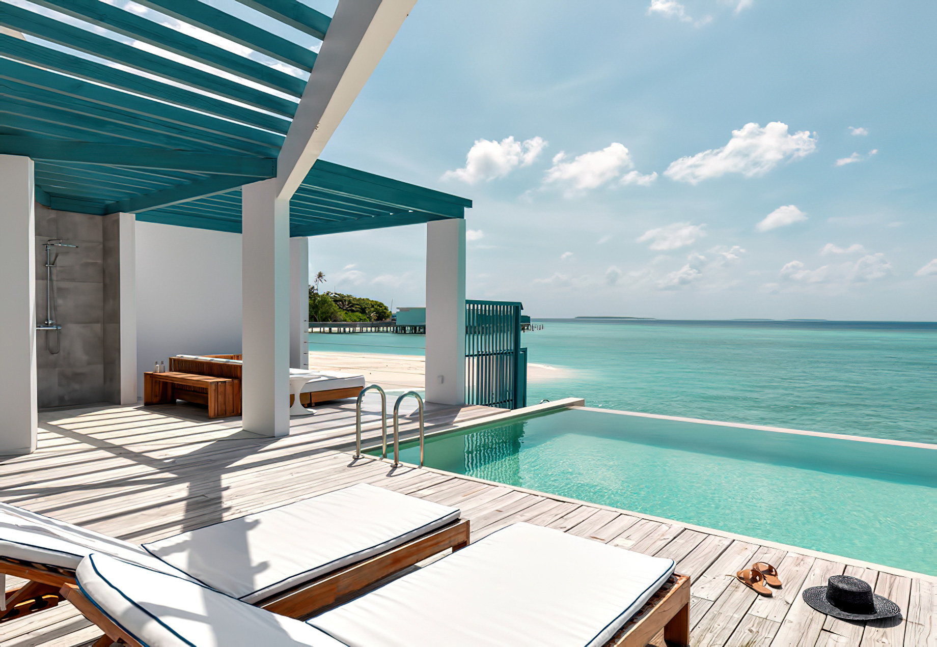 Amilla Fushi Resort and Residences – Baa Atoll, Maldives – Overwater Villa Pool Deck View
