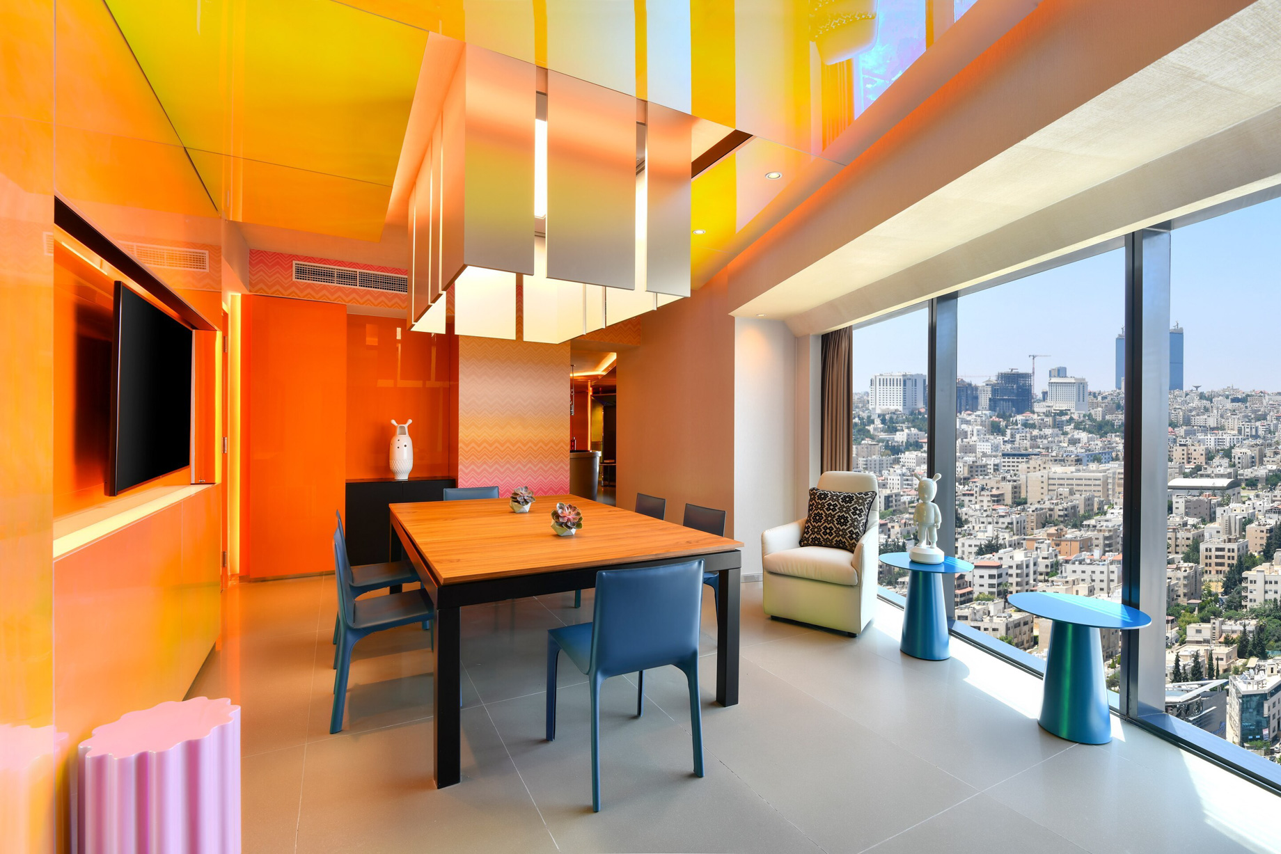 W Amman Hotel – Amman, Jordan – WOW Suite Dining Room