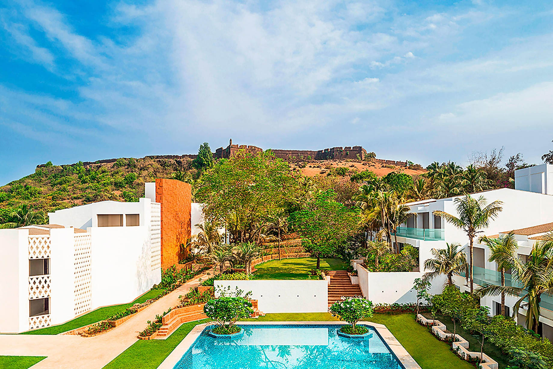 W Goa Vagator Beach Resort – Goa, India – Aerial View of Backyard Area