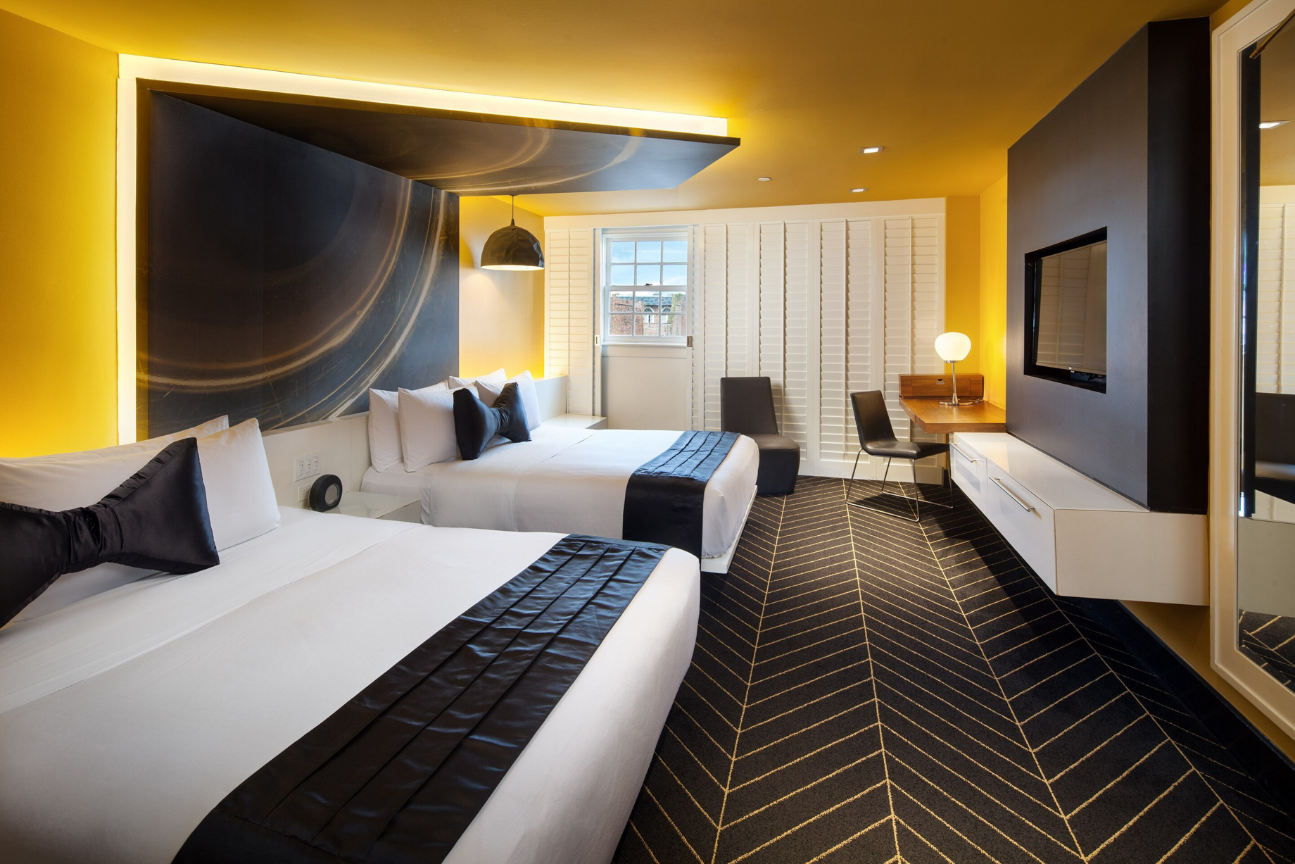 W New Orleans French Quarter Hotel - New Orleans, LA, USA - Wonderful Guest Room Decor