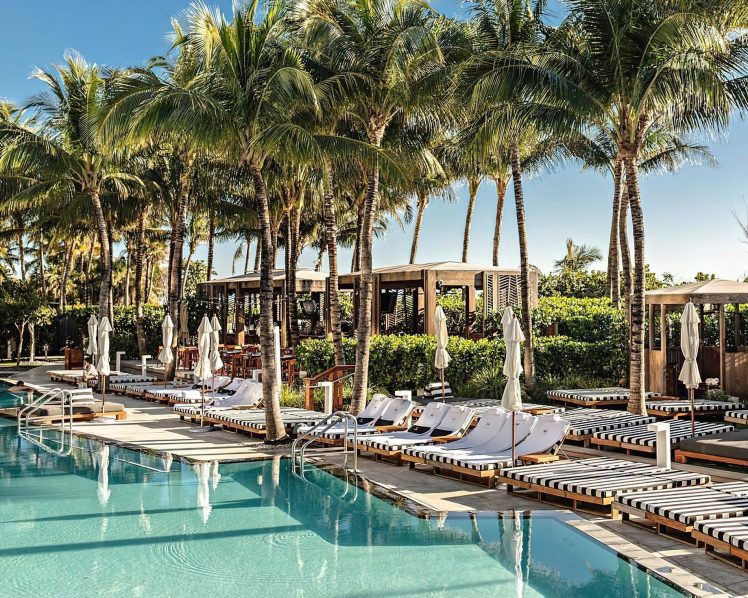 W South Beach Hotel - Miami Beach, FL, USA - Pool Cabana and Chairs