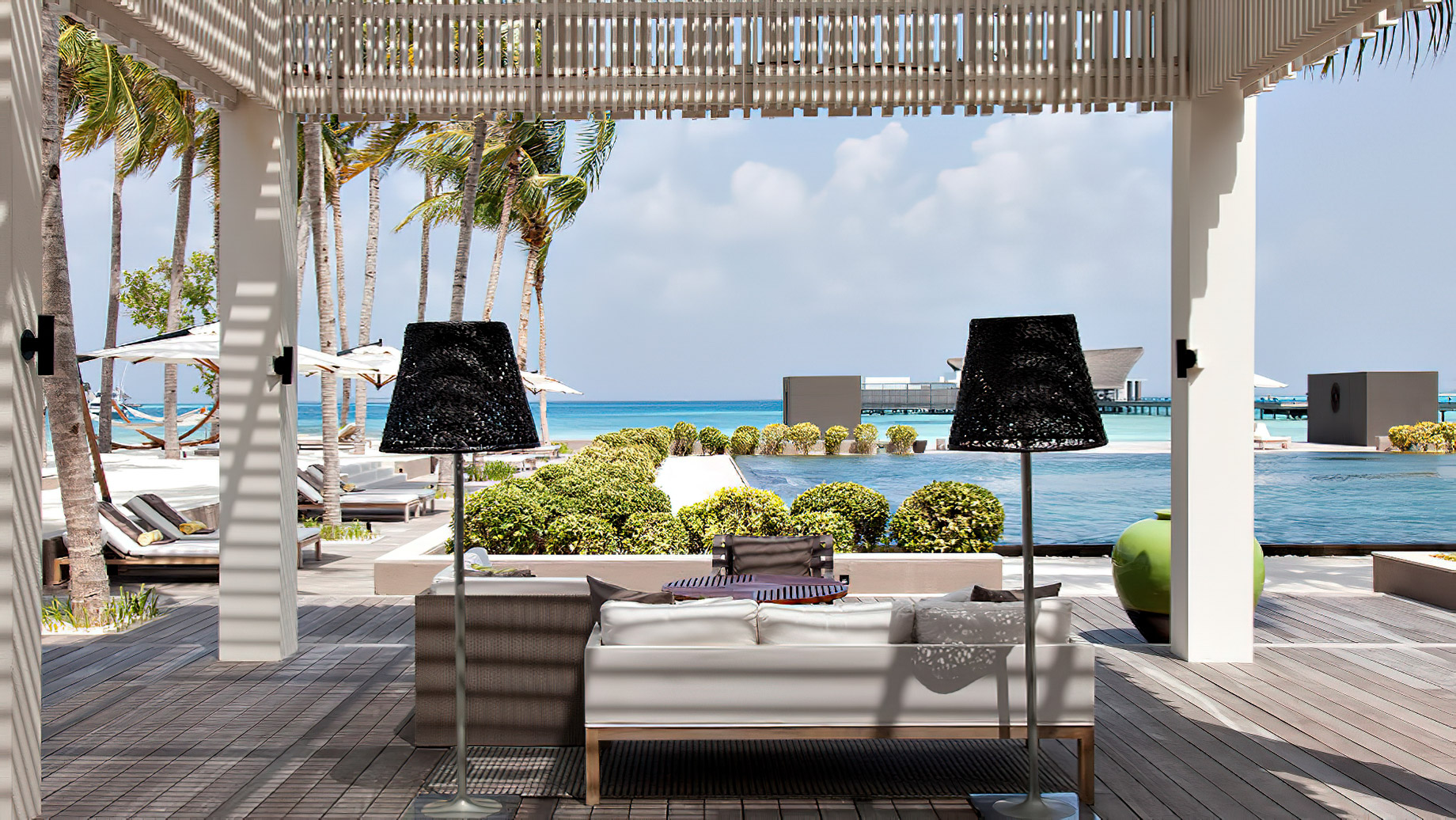 Cheval Blanc Randheli Resort – Noonu Atoll, Maldives – The White Bar Beach Club Patio