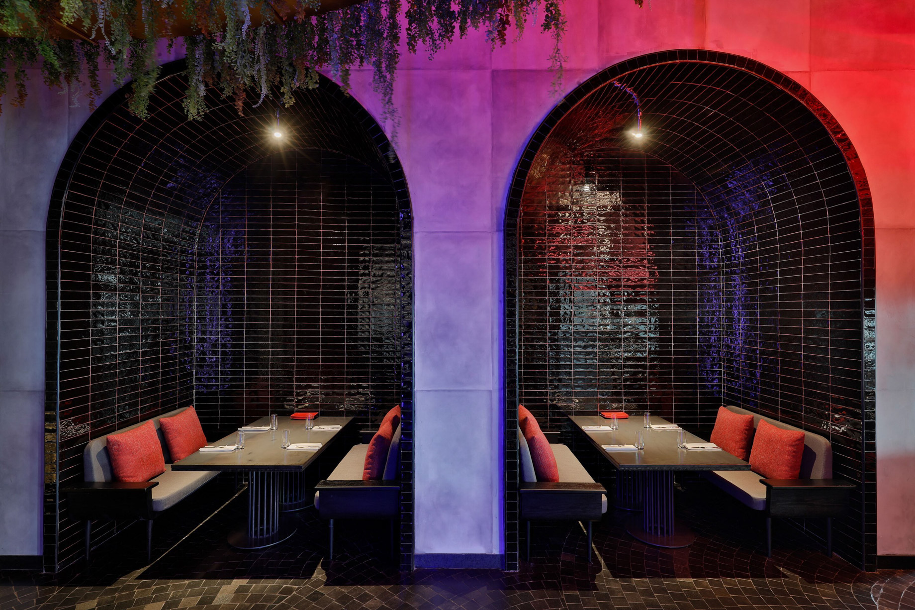 W Abu Dhabi Yas Island Hotel – Abu Dhabi, UAE – Garage Restaurant Booths