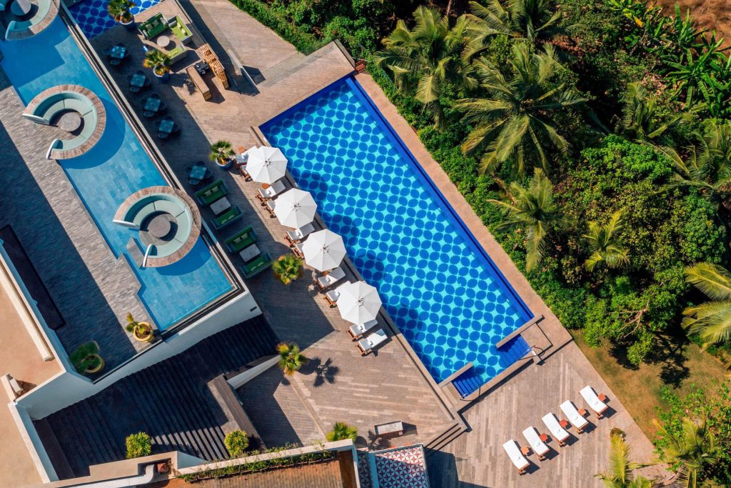 W Goa Vagator Beach Resort - Goa, India - WET Pool Overhead View