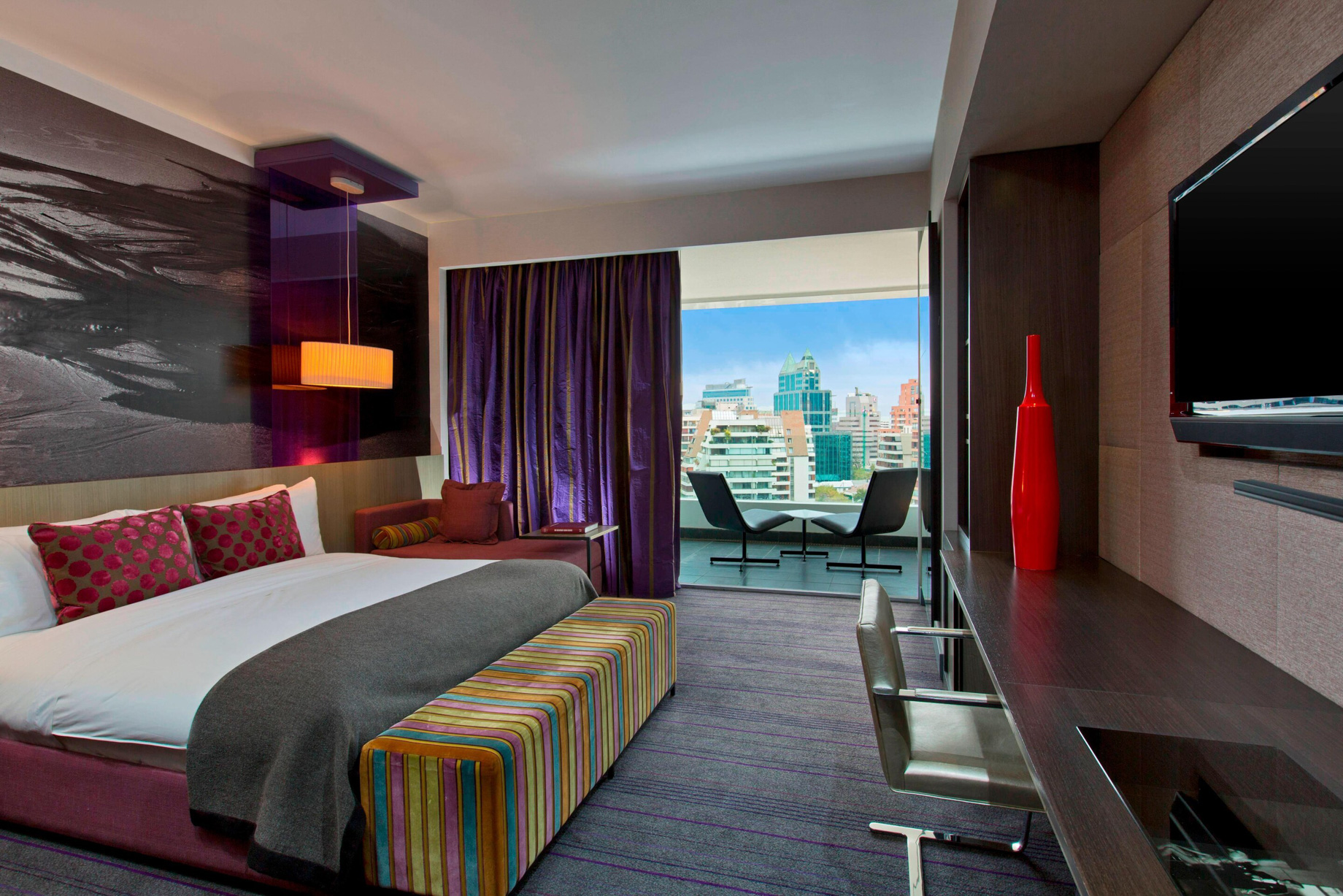 W Santiago Hotel - Santiago, Chile - Spectacular Guest Room Bed