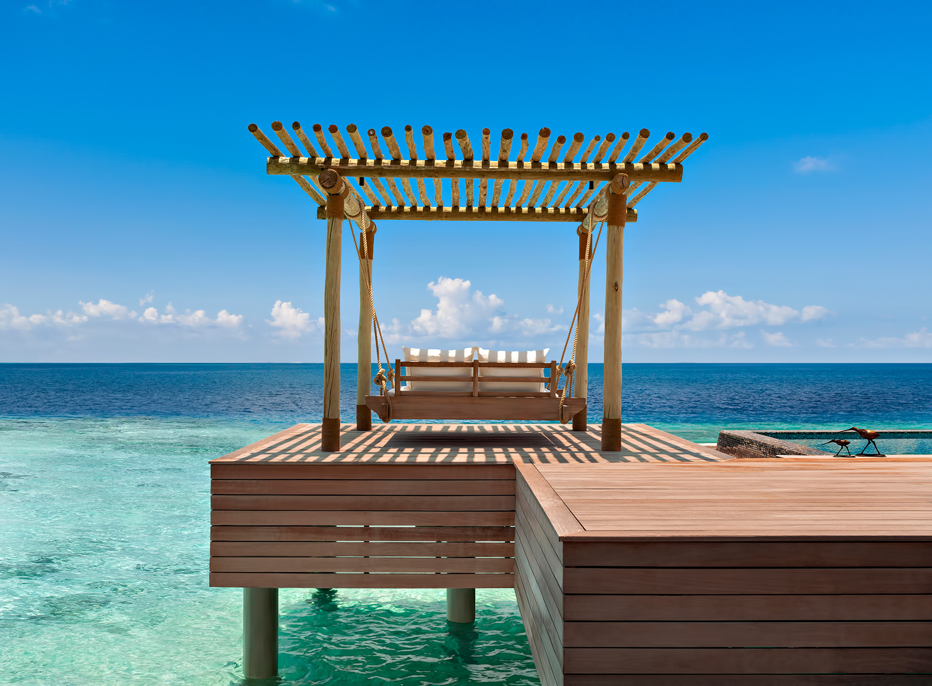 Waldorf Astoria Maldives Ithaafushi Resort – Ithaafushi Island, Maldives – Reef Overwater Villa Swing Bed