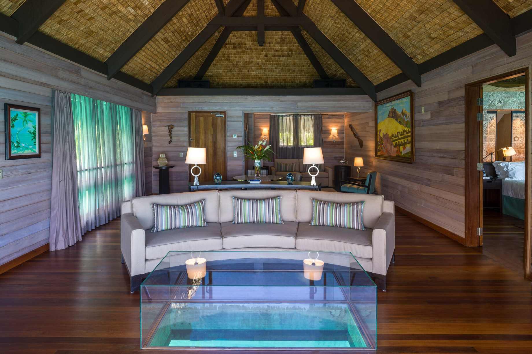 The St. Regis Bora Bora Resort – Bora Bora, French Polynesia – Overwater Premier Suite Villa Lounge Seating
