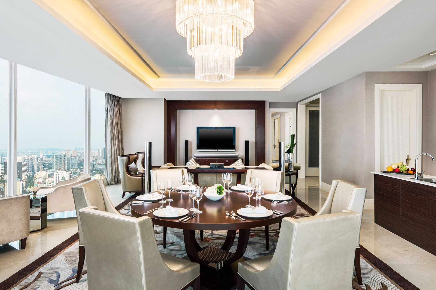 The St. Regis Chengdu Hotel – Chengdu, Sichuan, China – Governor Suite Living and Dining Area