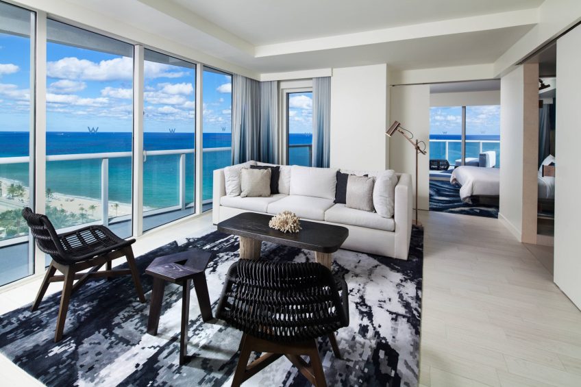 W Fort Lauderdale Hotel - Fort Lauderdale, FL, USA - Oasis Ocean Front Suite Living Area