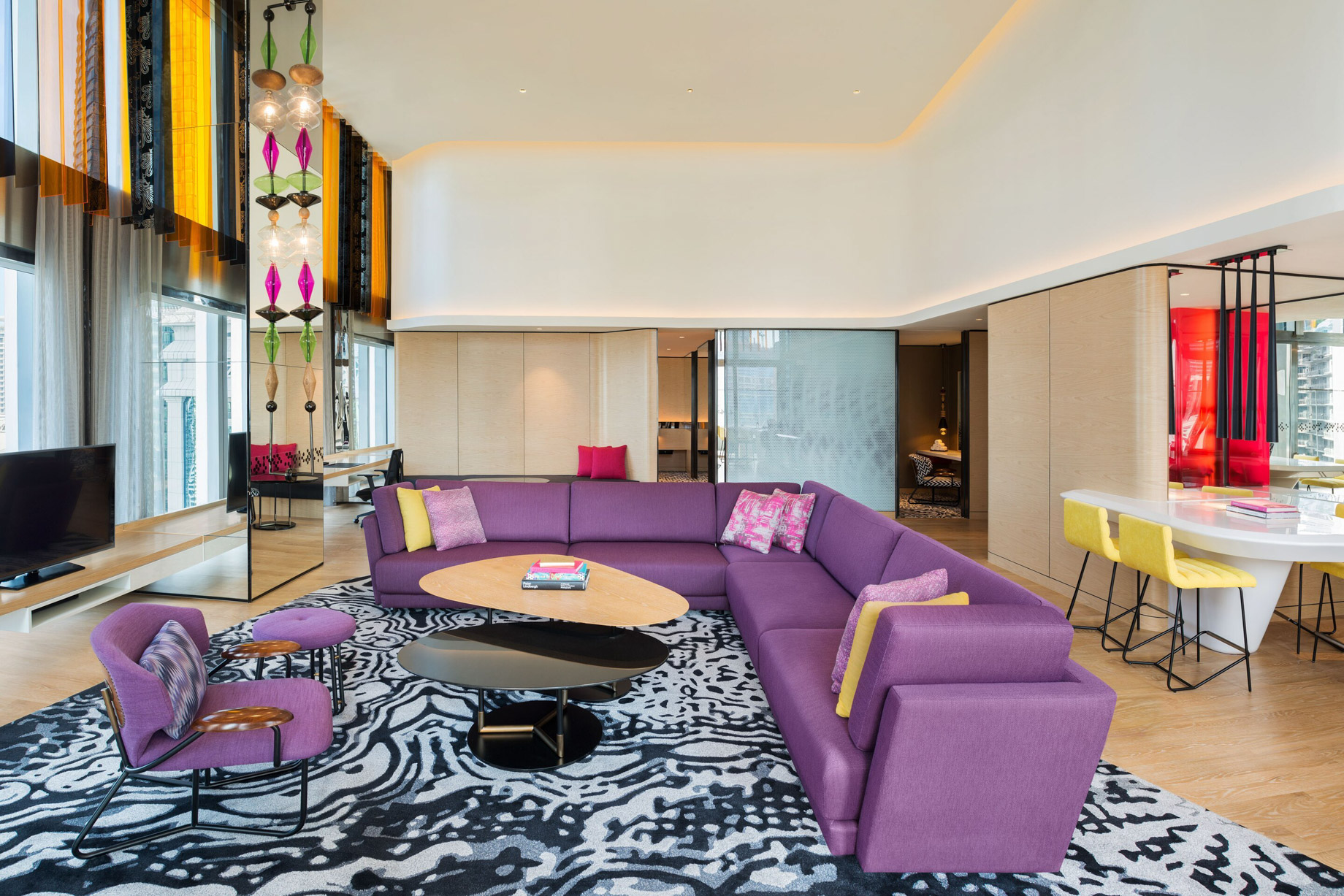 W Kuala Lumpur Hotel – Kuala Lumpur, Malaysia – WOW Suite Living Area