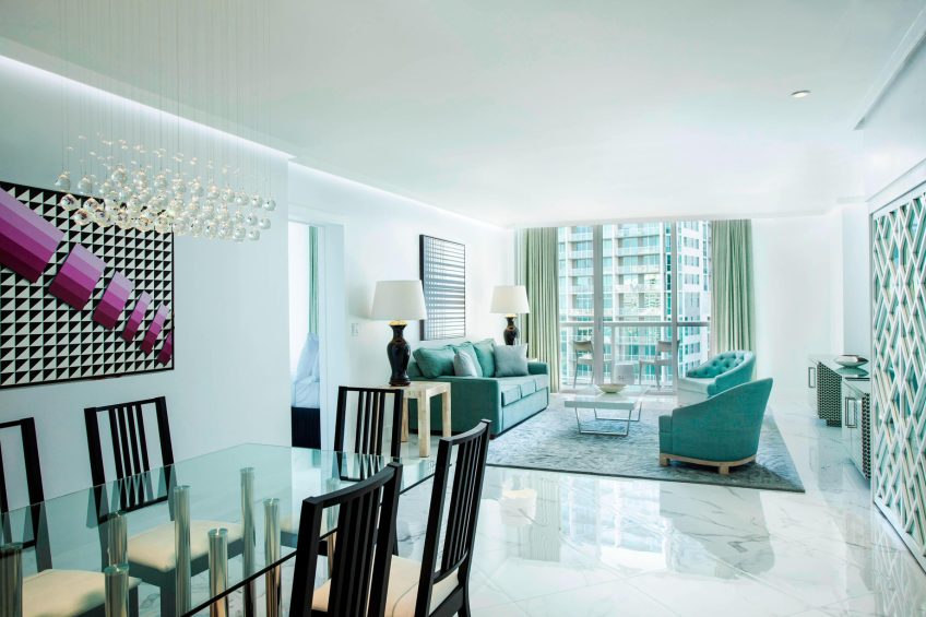 W Miami Hotel - Miami, FL, USA - Wow Suite Dining Room