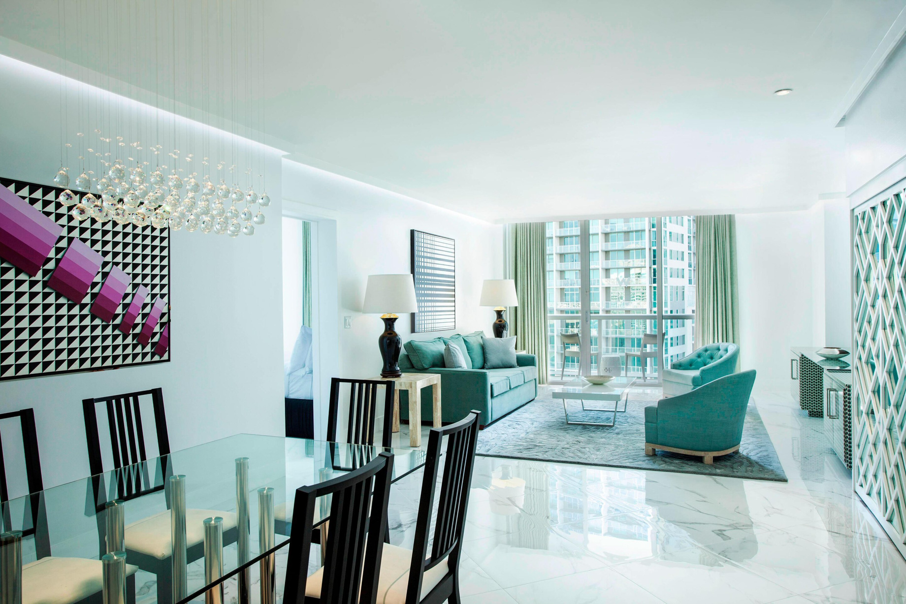 W Miami Hotel – Miami, FL, USA – Wow Suite Dining Room