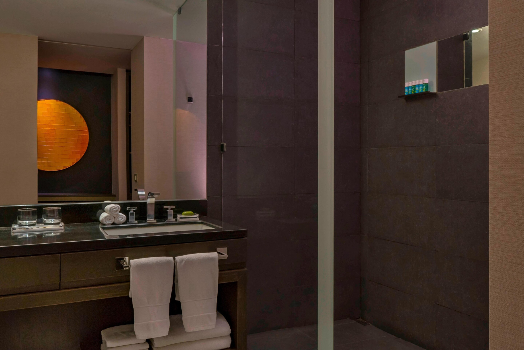 W Santiago Hotel – Santiago, Chile – Spectacular Guest Bathroom Vanity