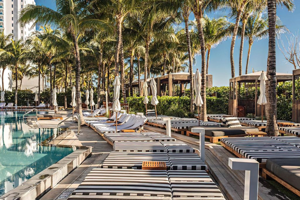 W South Beach Hotel - Miami Beach, FL, USA - Poolside Lounge Chairs