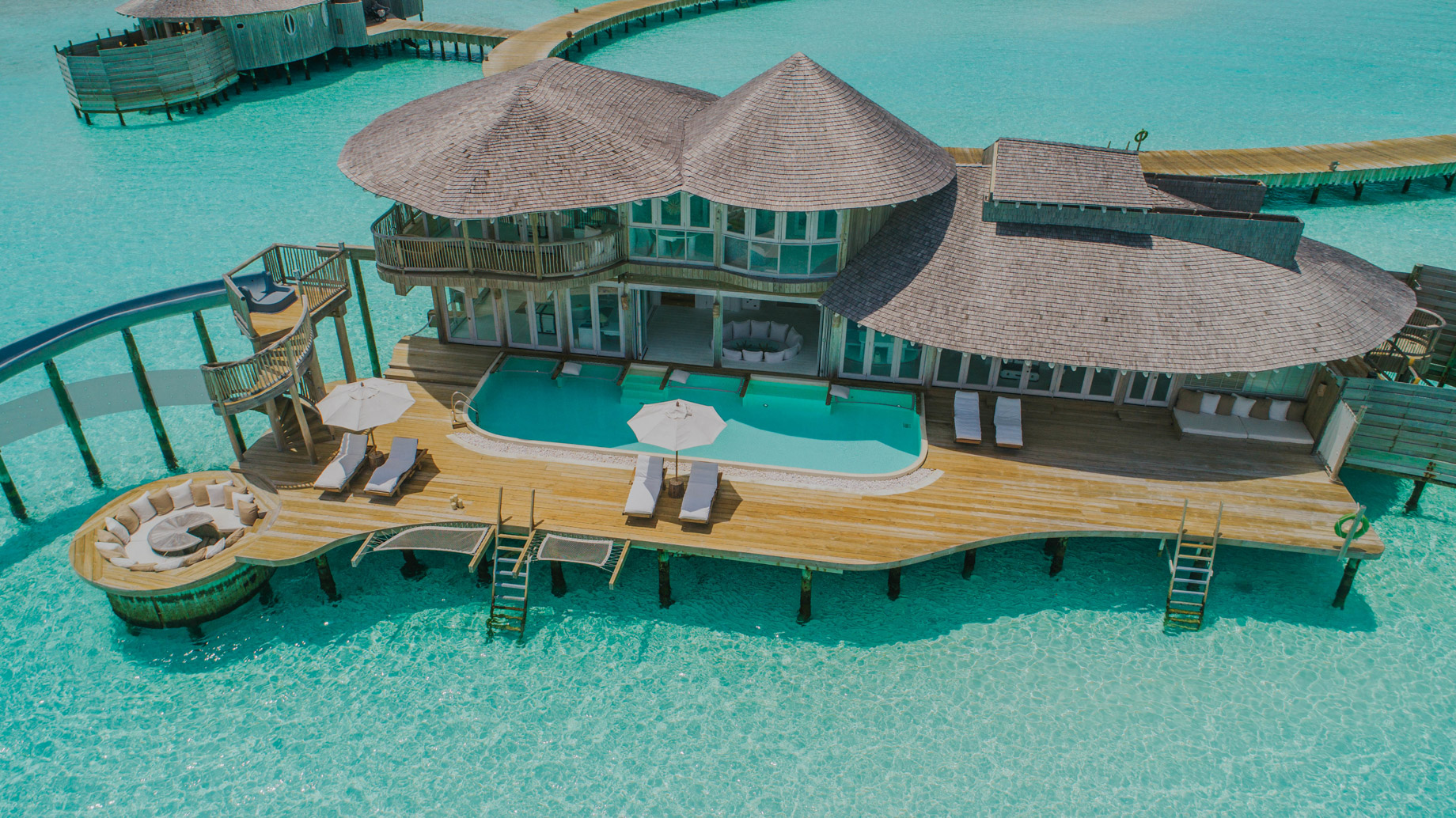 Soneva Jani Resort – Noonu Atoll, Medhufaru, Maldives – 3 Bedroom Water Reserve Villa with Slide Aerial