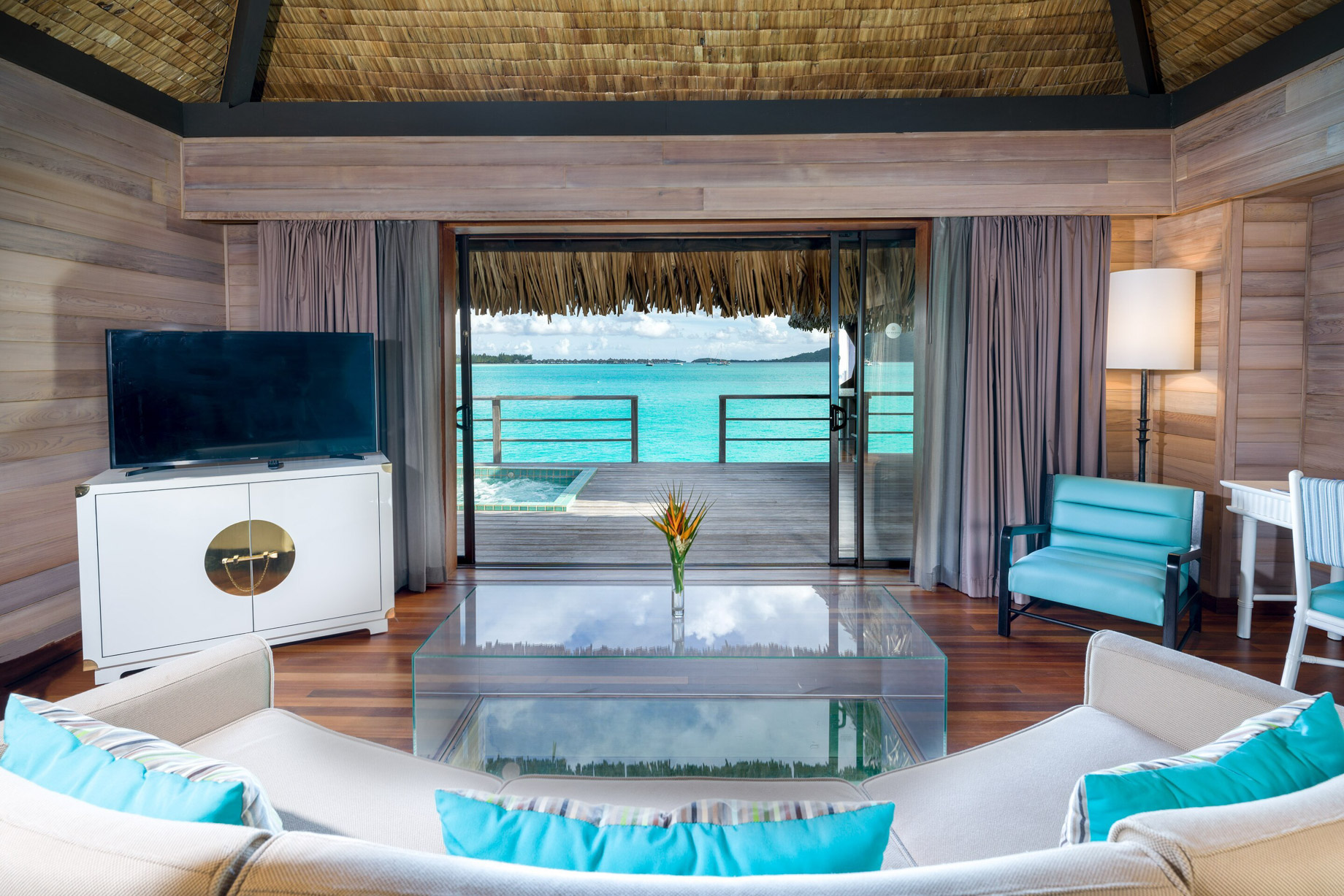 The St. Regis Bora Bora Resort – Bora Bora, French Polynesia – Overwater Premier Suite Villa Lounge