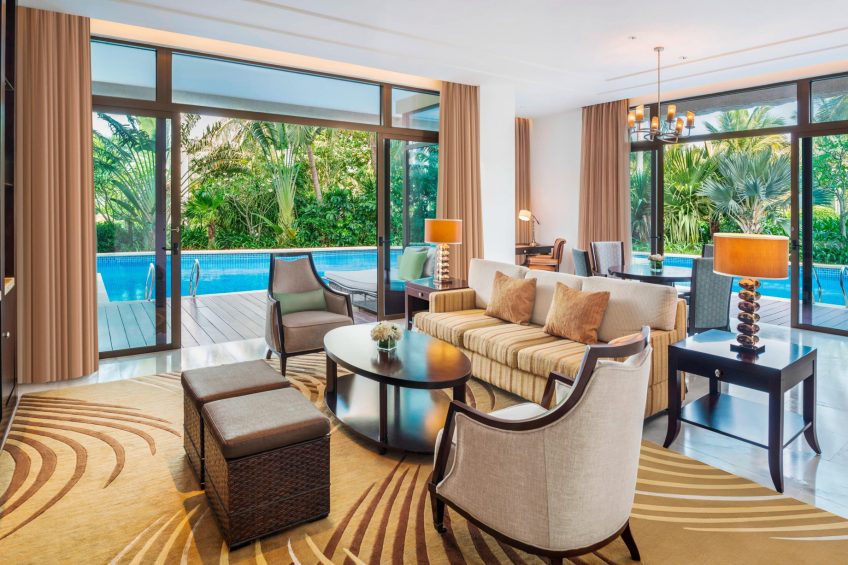 The St. Regis Sanya Yalong Bay Resort - Hainan, China - Lagoon One Bedroom Suite Living Room