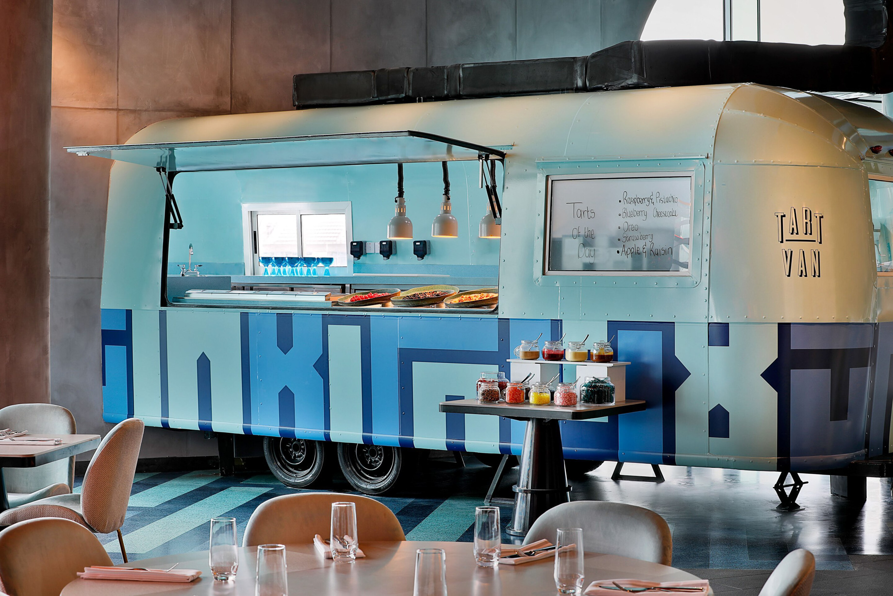 W Abu Dhabi Yas Island Hotel - Abu Dhabi, UAE - Garage Restaurant Design