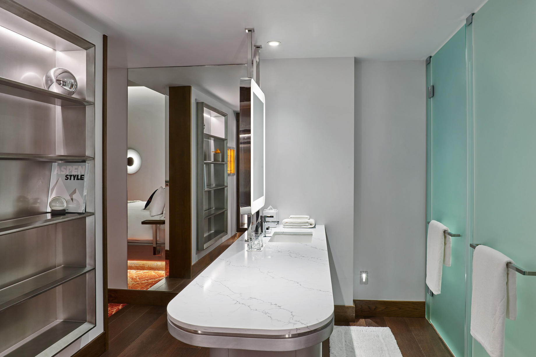 W Aspen Hotel – Aspen, CO, USA – Guest Bathroom Vanity