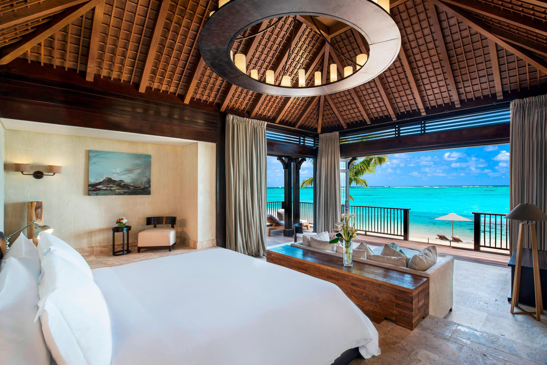 JW Marriott Mauritius Resort – Mauritius – Villa Master Bedroom with view on the Ocean