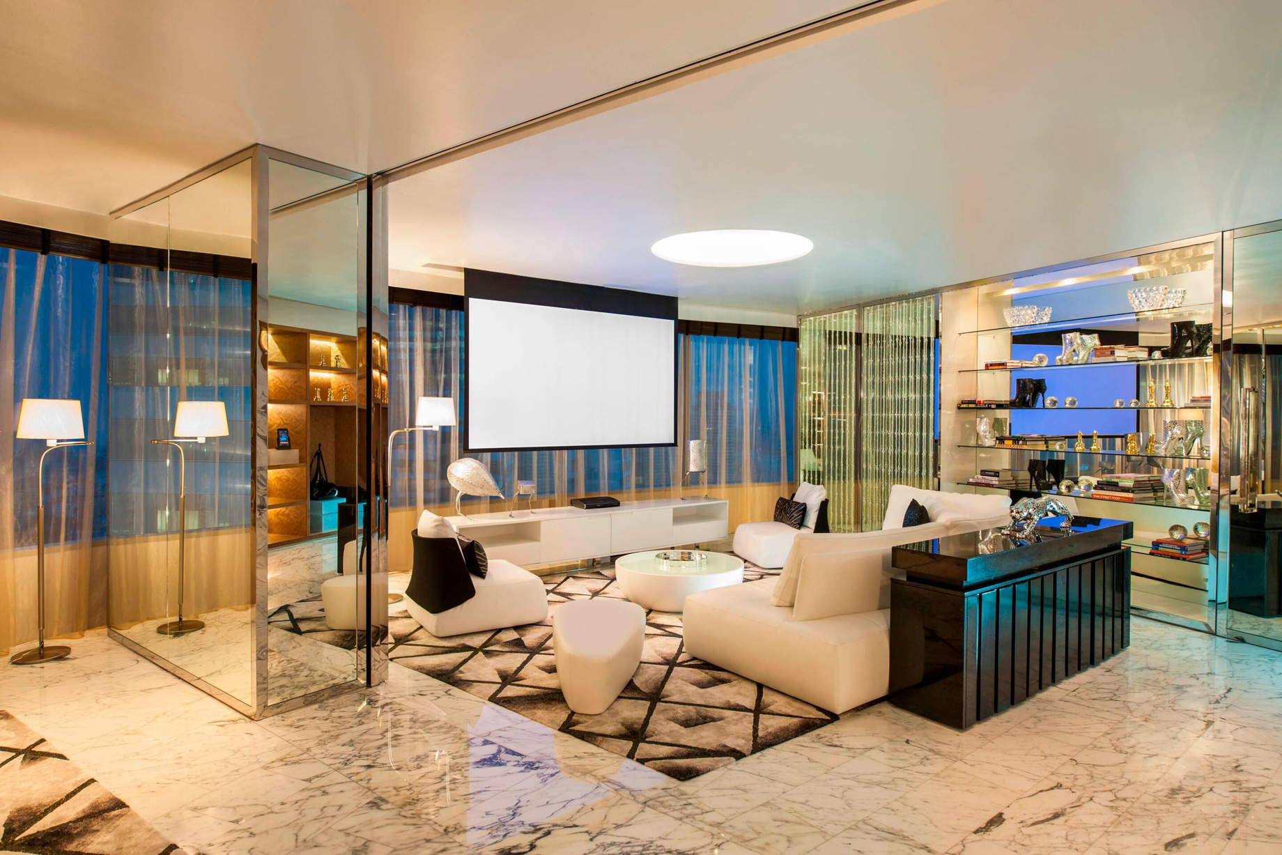 W Bangkok Hotel – Bangkok, Thailand – Extreme WOW Suite Movie Screen