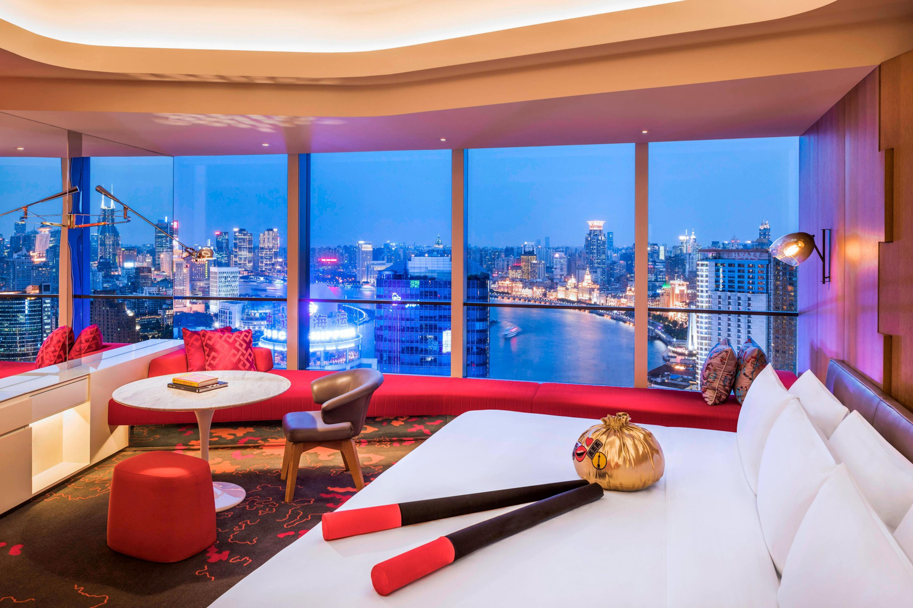 W Shanghai The Bund Hotel – Shanghai, China – Mega Guest Room on The Bund View