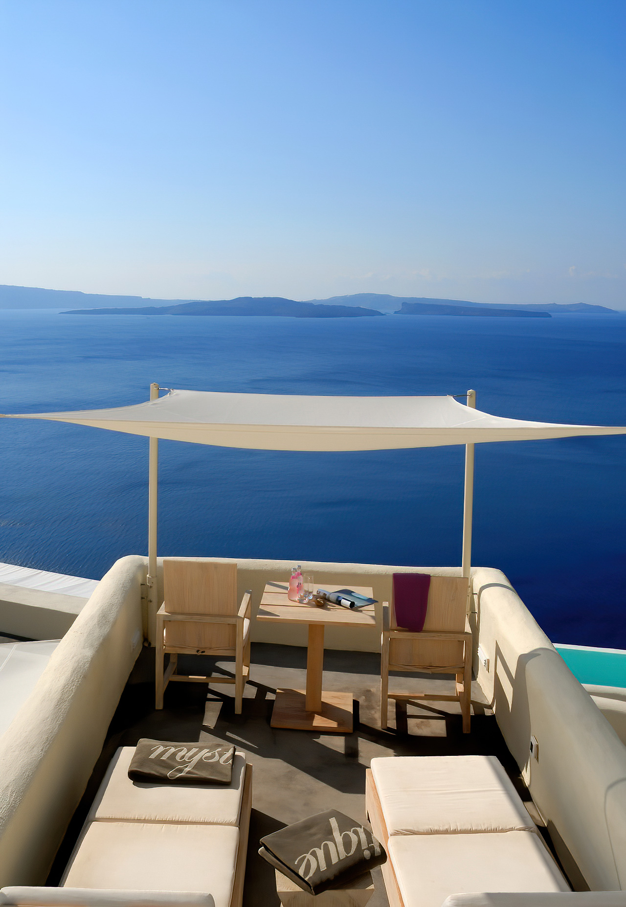 Mystique Hotel Santorini – Oia, Santorini Island, Greece - Ocean View Patio Deck