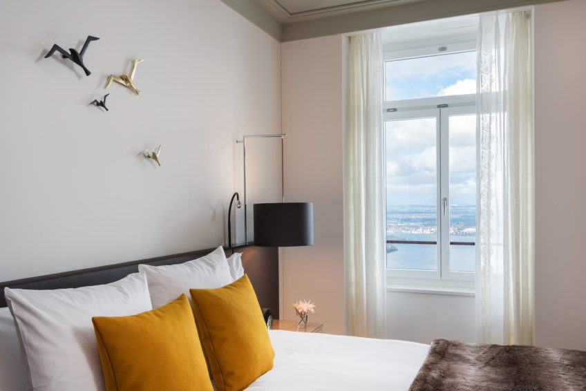 Palace Hotel - Burgenstock Hotels & Resort - Obburgen, Switzerland - Executive Room Lake View Bedroom Window