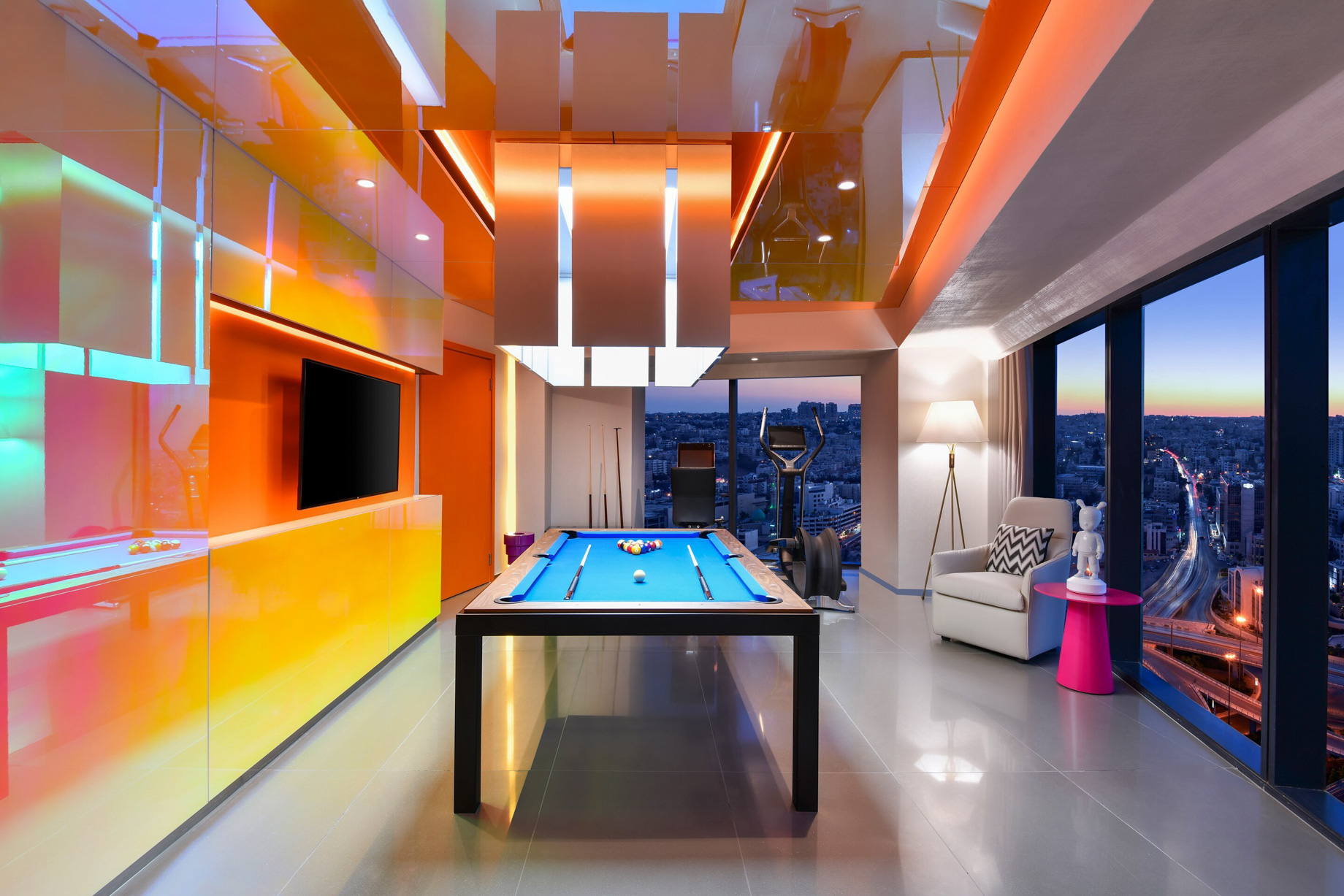 W Amman Hotel – Amman, Jordan – WOW Suite Pool Table Room