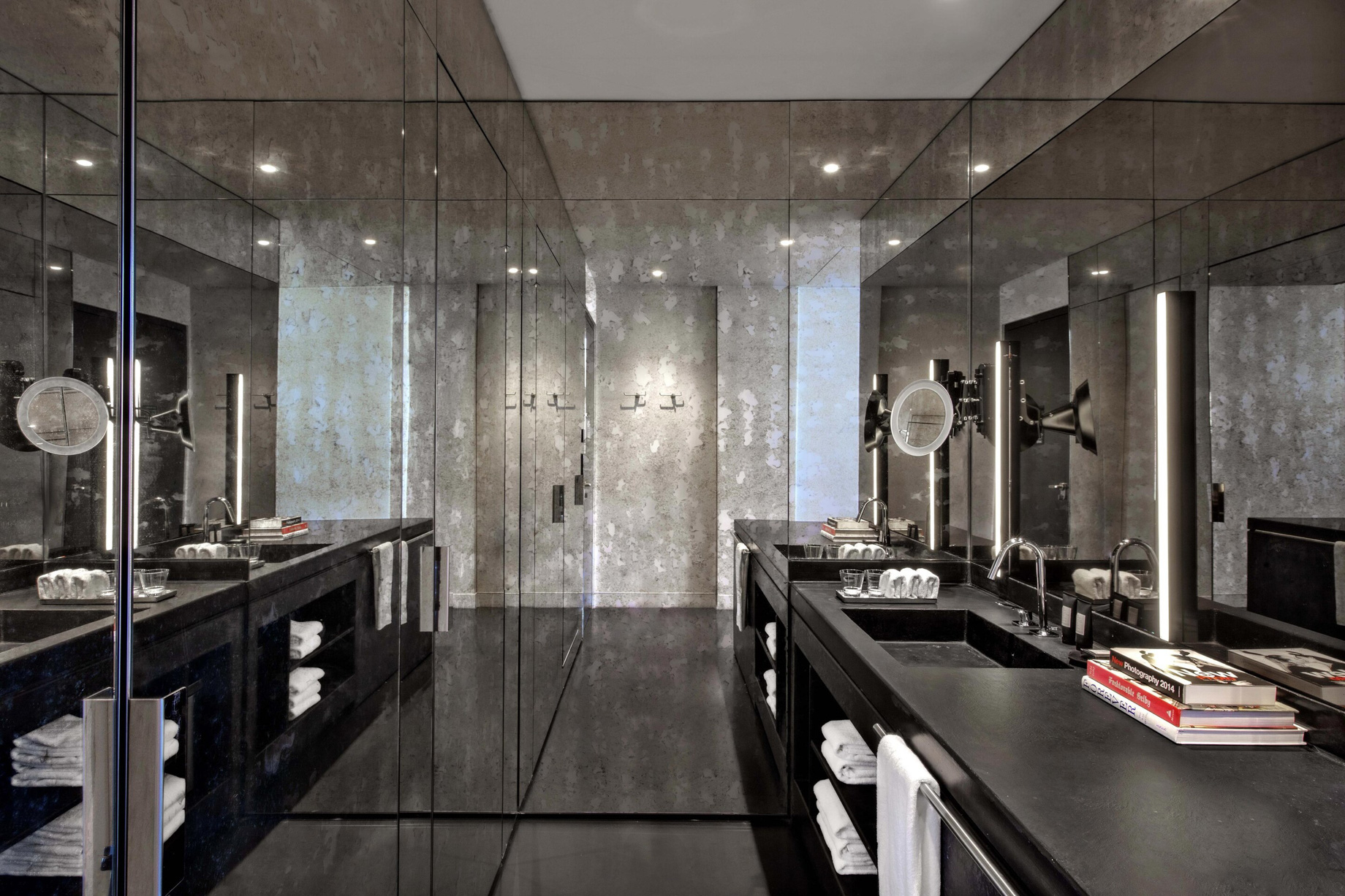 W Amsterdam Hotel – Amsterdam, Netherlands – Fabulous Bank Guest Bathroom Vanity