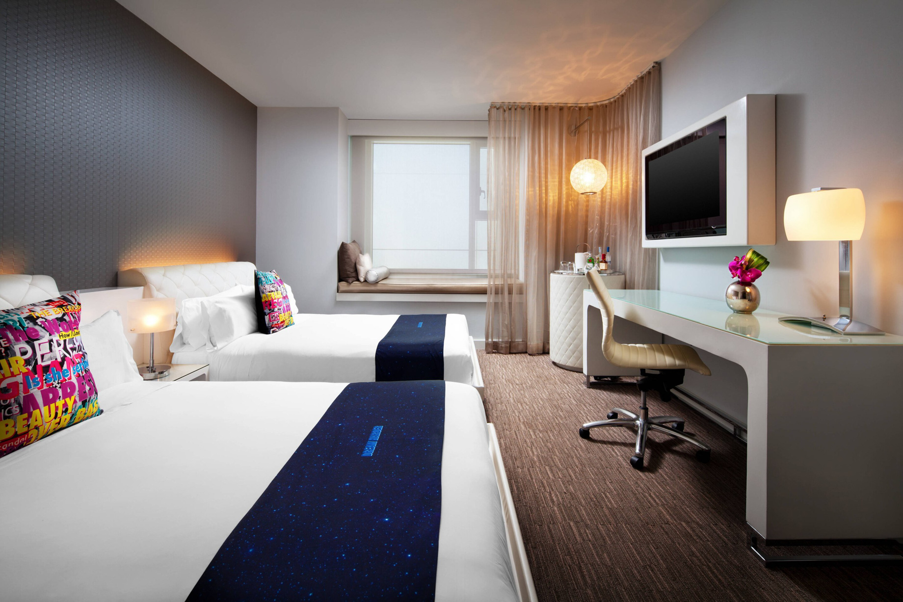 W Hollywood Hotel - Hollywood, CA, USA - Wonderful Double Guest Room