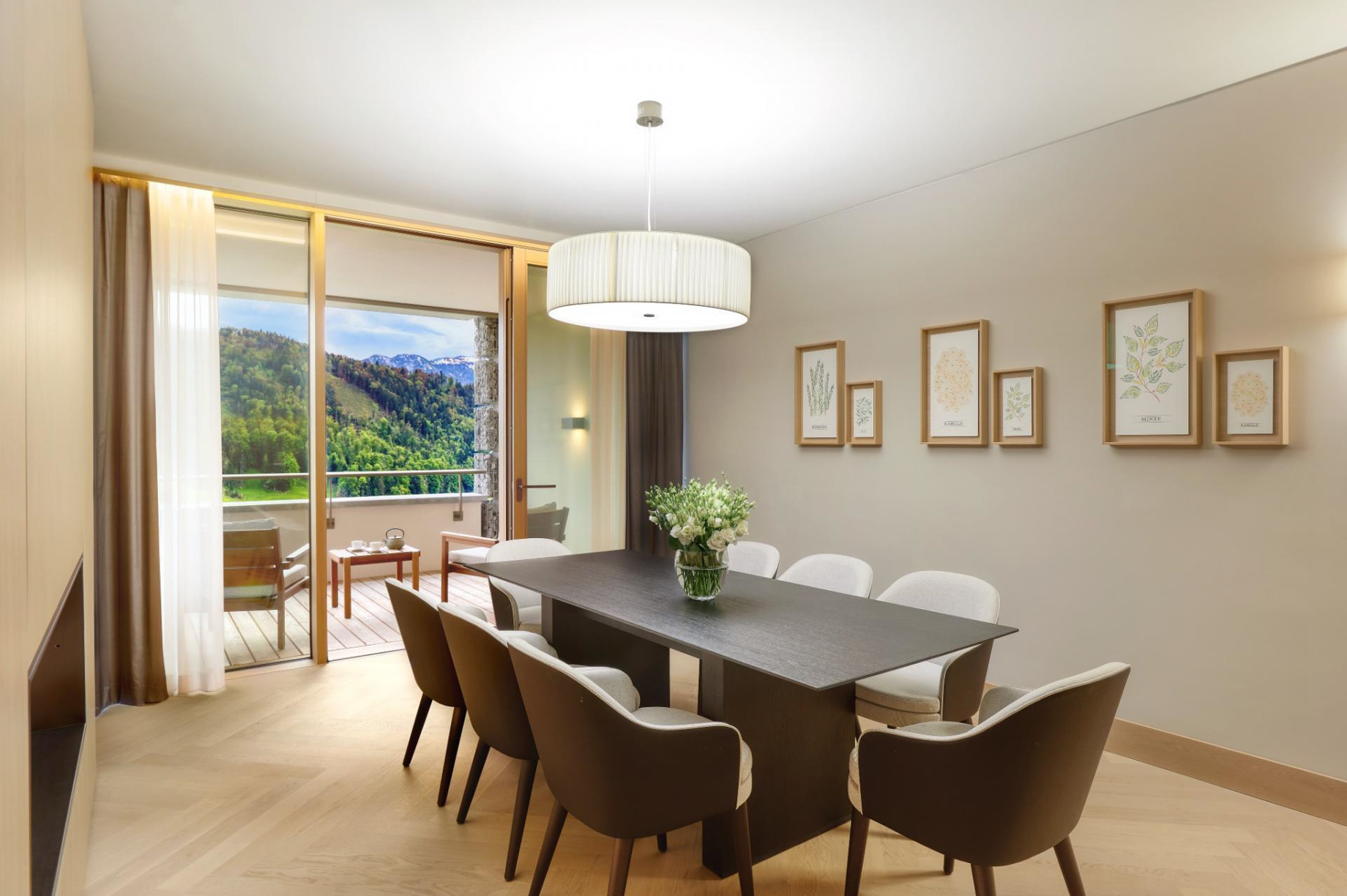 Waldhotel – Burgenstock Hotels & Resort – Obburgen, Switzerland – Deluxe Suite Dining Room