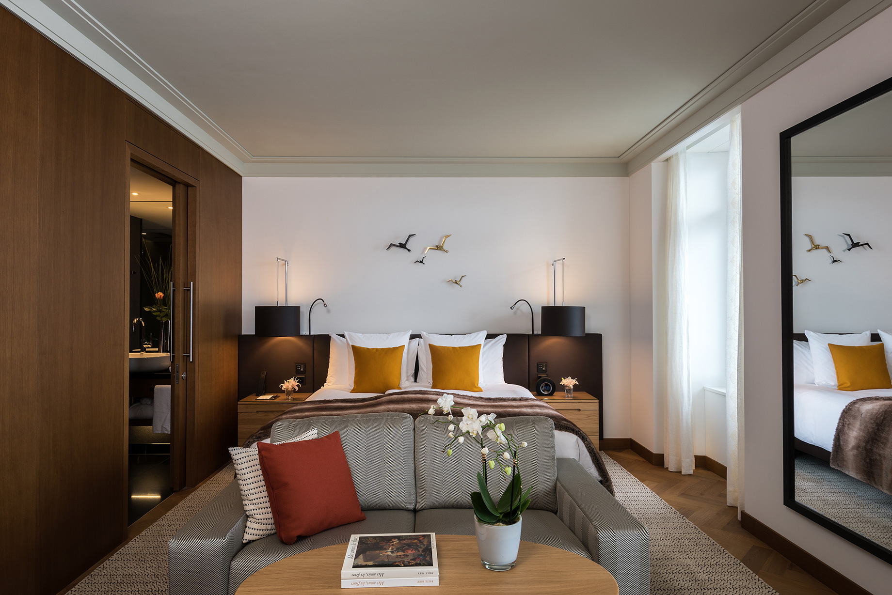 Palace Hotel - Burgenstock Hotels & Resort - Obburgen, Switzerland - Executive Room Lake View Bedroom