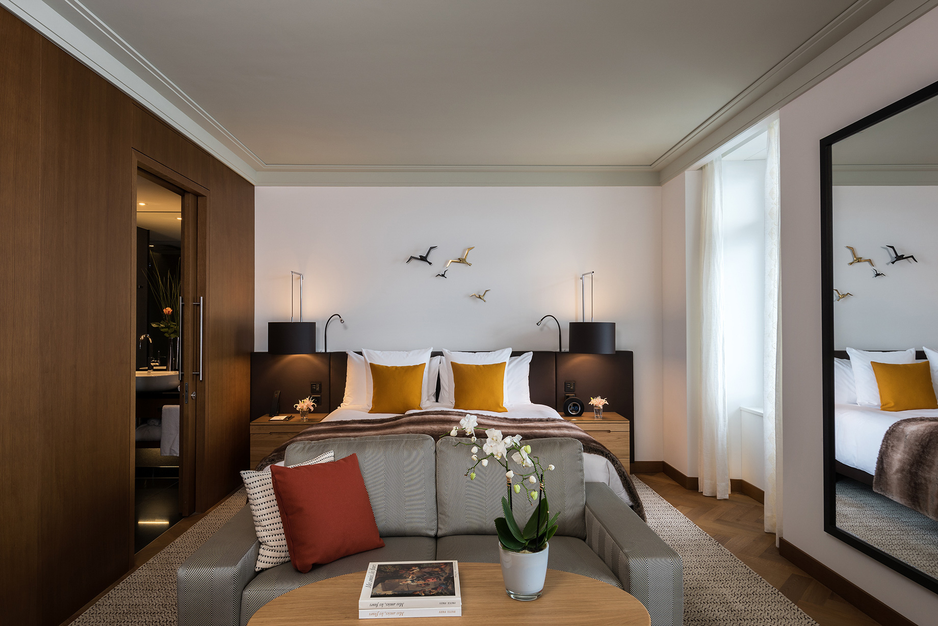 Palace Hotel - Burgenstock Hotels & Resort - Obburgen, Switzerland - Executive Room Lake View Bedroom