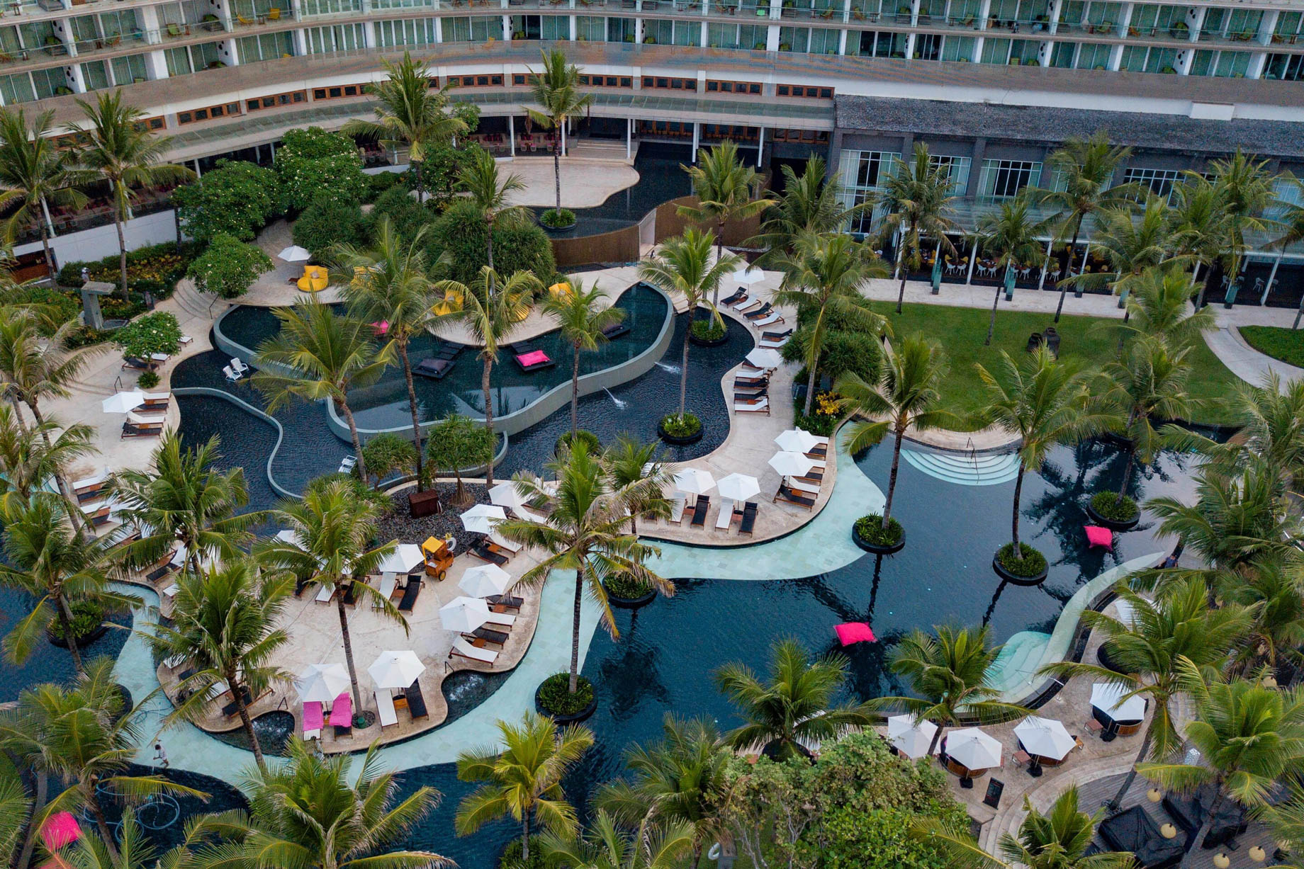 W Bali Seminyak Resort – Seminyak, Indonesia – WET Pool Aerial Hotel View