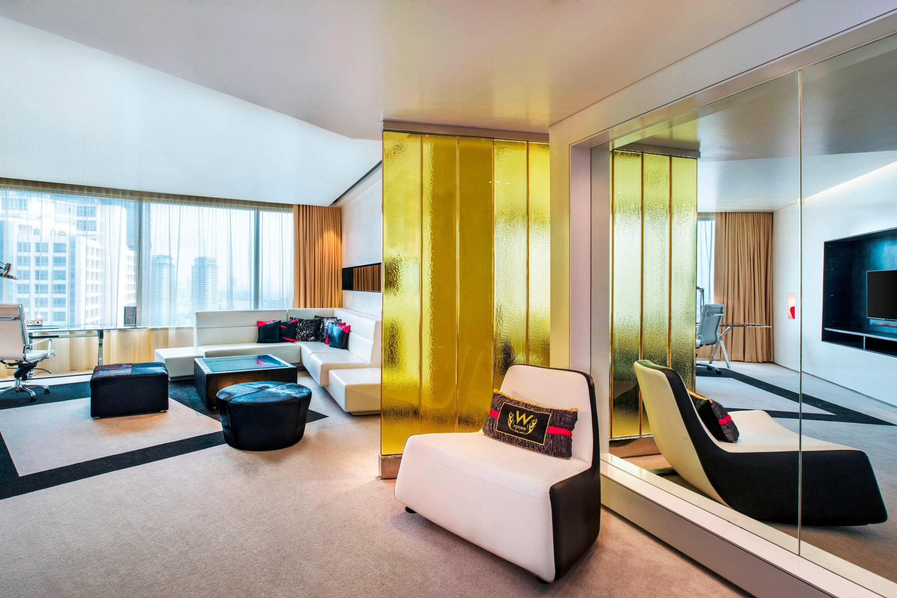 W Bangkok Hotel – Bangkok, Thailand – Fantastic Suite Living Area