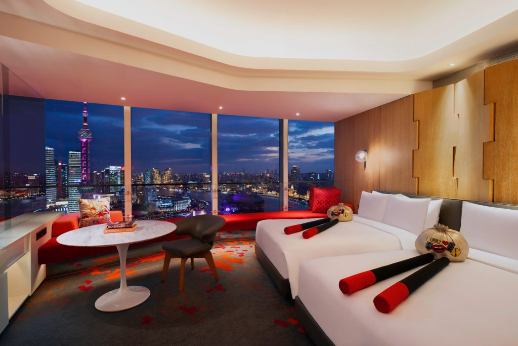 W Shanghai The Bund Hotel - Shanghai, China - Spectacular Bund View Guest Room Double