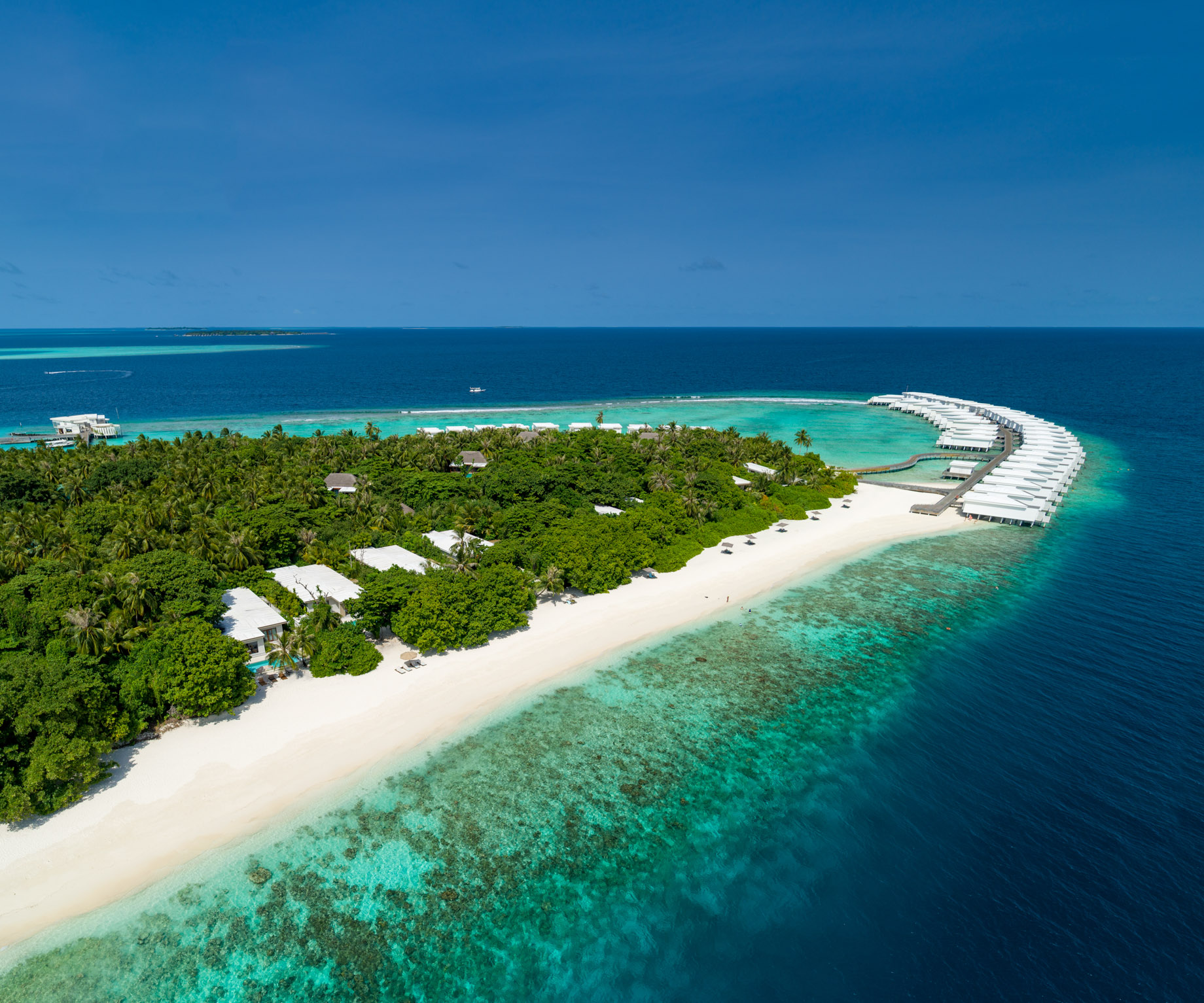 Amilla Fushi Resort and Residences - Baa Atoll, Maldives - Ocean Beach Houses Aerial