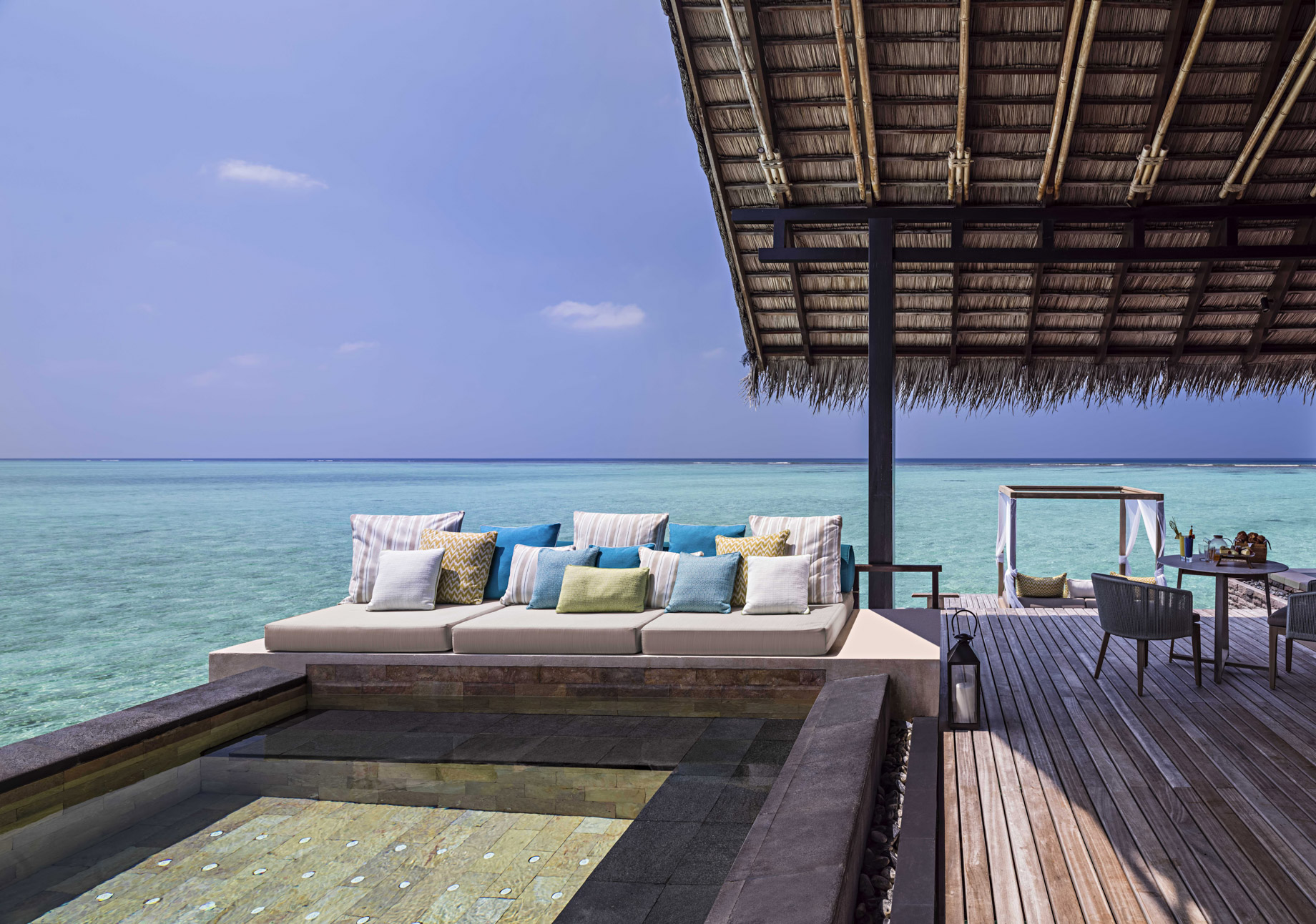 One&Only Reethi Rah Resort – North Male Atoll, Maldives – Overwater Villa Pool Deck Lounge