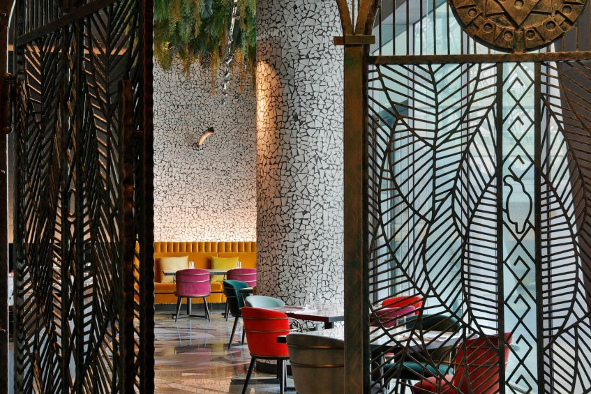 W Abu Dhabi Yas Island Hotel - Abu Dhabi, UAE - Garage Restaurant Tables