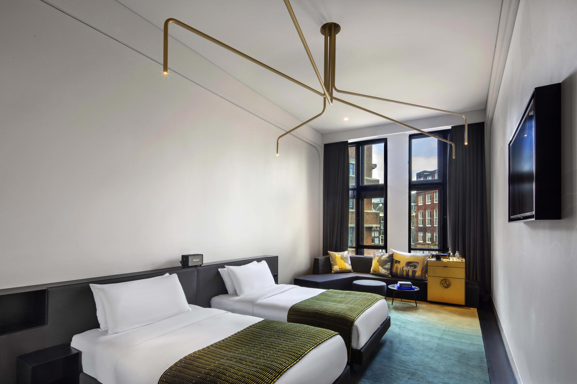 W Amsterdam Hotel – Amsterdam, Netherlands – Fabulous Bank Guest Room Decor