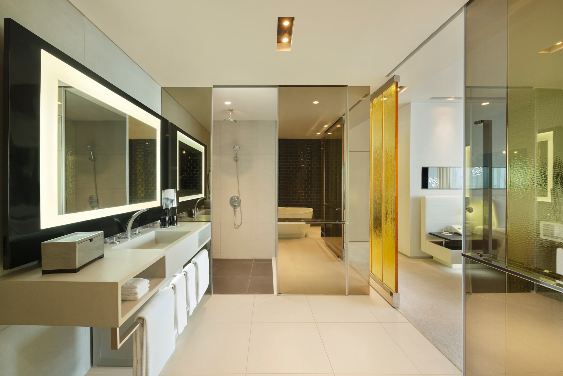 W Bangkok Hotel – Bangkok, Thailand – Fantastic Suite Bathroom Vanity