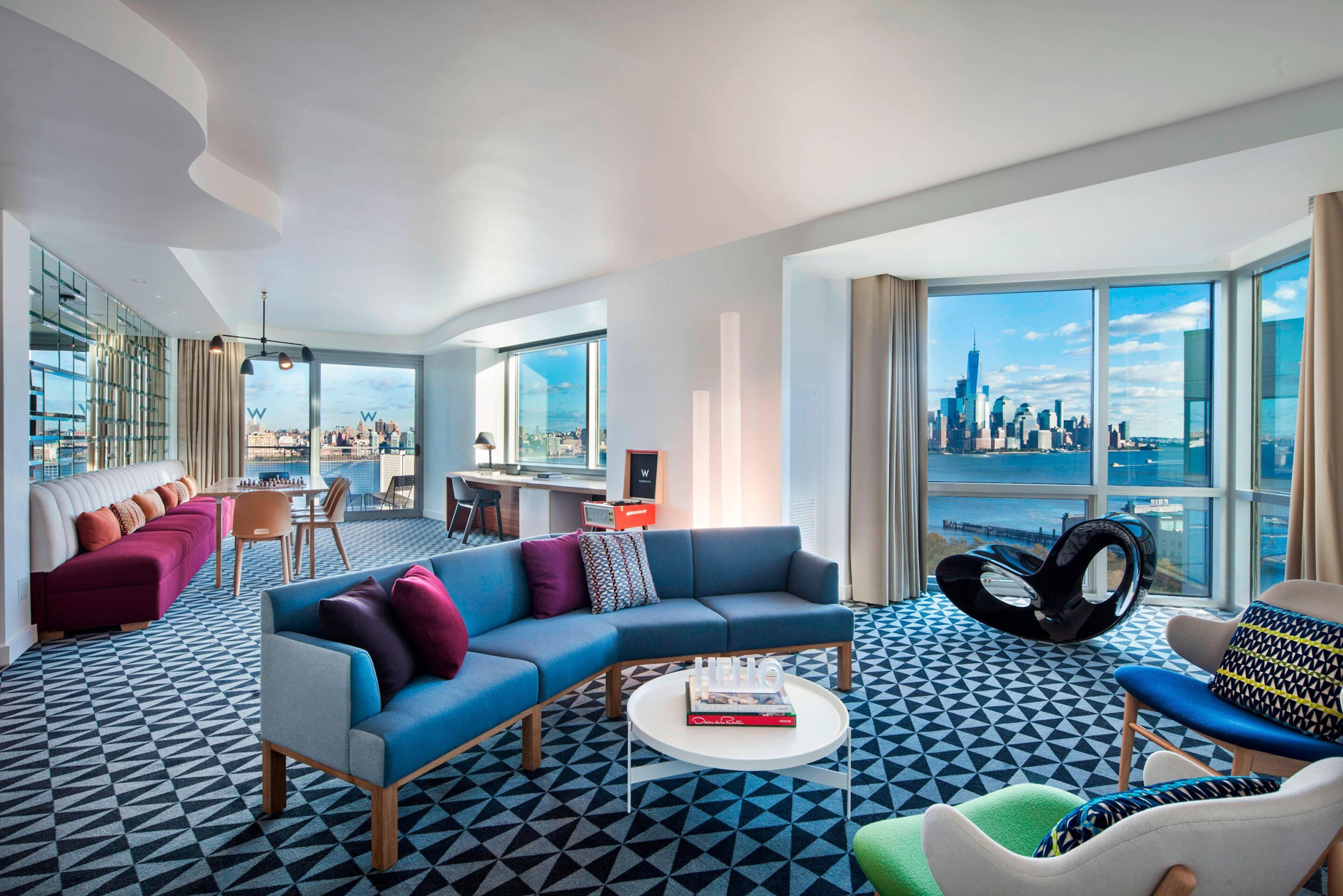 W Hoboken Hotel – Hoboken, NJ, USA – WOW Suite Living Area