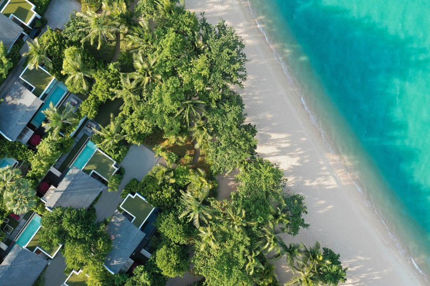 W Koh Samui Resort - Thailand - Ocean Front Haven Villa Overhead Aerial View